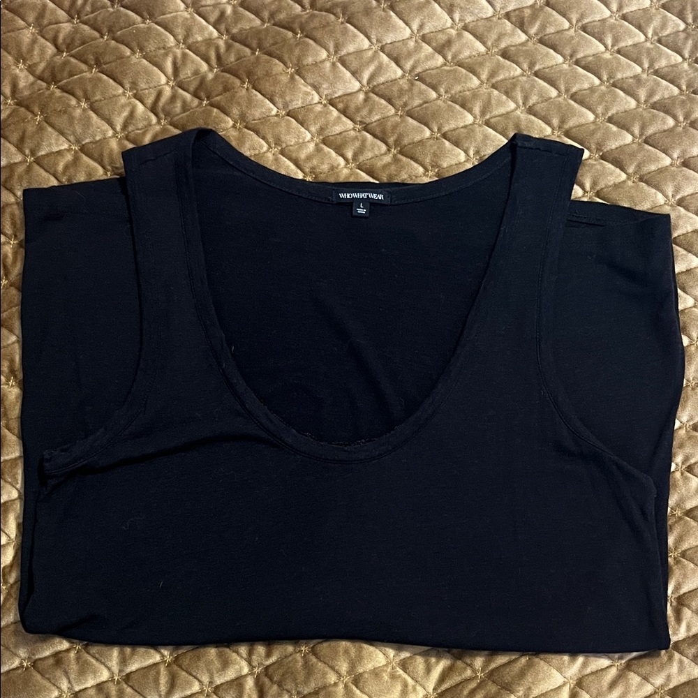 Who What Wear Classic Black Tank Top